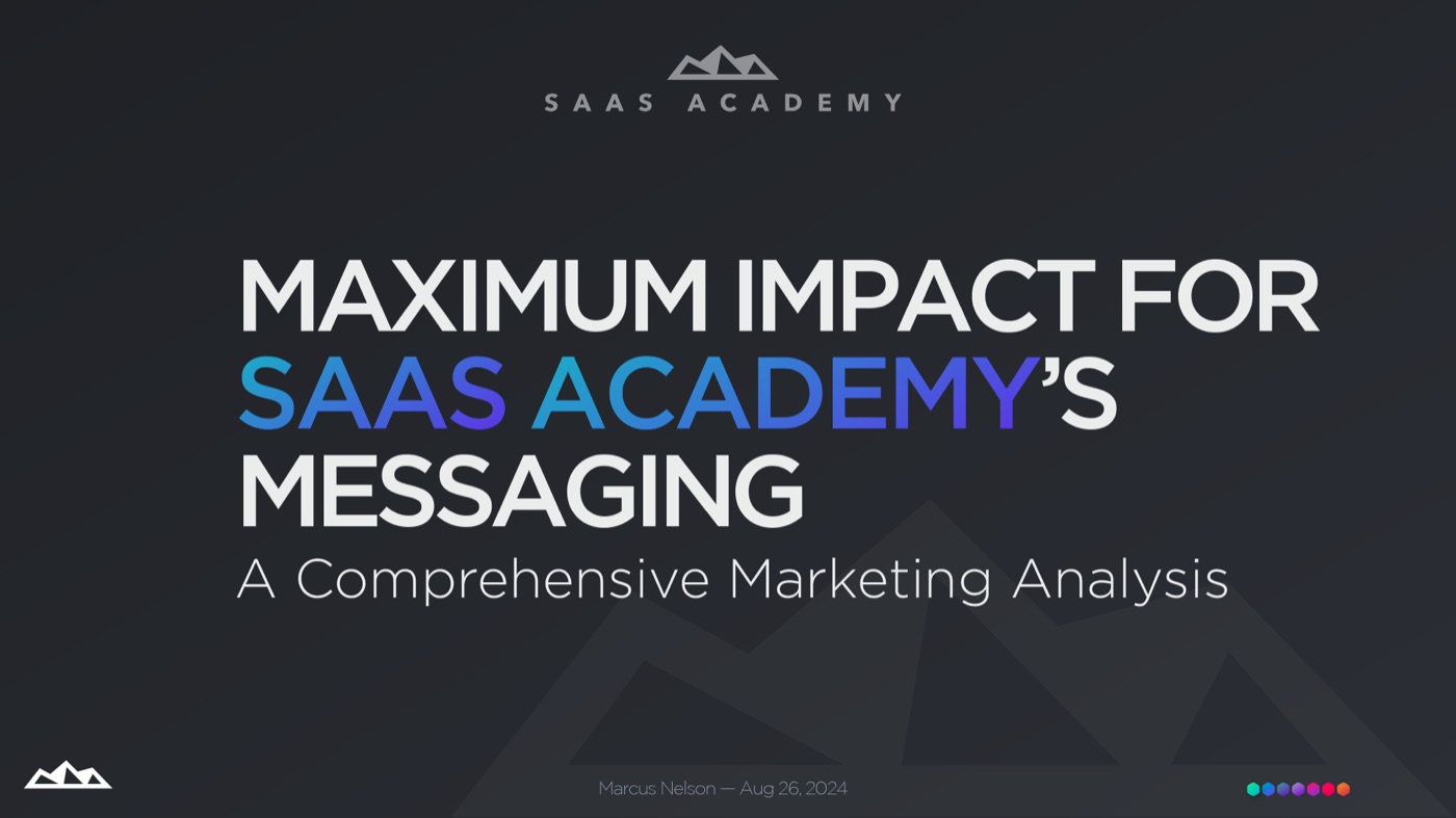 SaaS Academy deck
